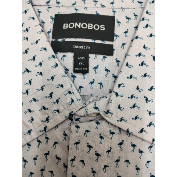 Bonobos Stretch Riviera Short Sleeve Men's Shirt Tailored Fit Long XXL 283419 - Picture 11 of 11